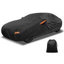 X AUTOHAUX 車カバー アウトドア 防水 日光 雪 雹 保護 左側ドア ジッパー 210D-PU Acuraに対応 TLX