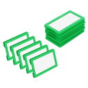 uxcell 10個 磁気ラベルホルダー 2.8 x 1.6インチ データカードホルダー 棚 ホワイトボード ツールボックス 金属壁 戸棚 引き出し用 紙カード...