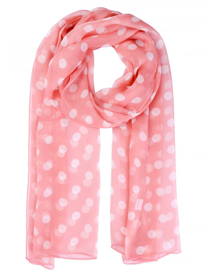 Elerevyo レディース 1950年代風 レトロ 水玉模様 シフォン スカーフ 軽量 ソフト シアー ロング ヘッ..