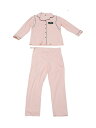 cheibear レディース 授乳用 産後パジャマ 授乳ボタンダウン ラウンジウェア マタニティパジャマセット ピンク L