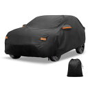 X AUTOHAUX カーカバー アウトドア 防水 日光 雪 雹 保護 左側ドアジッパー 210D-PU Hyundaiに対応 アイオニック 5