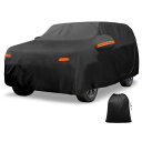 X AUTOHAUX 車カバー アウトドア 防水 日光 雪 雹 保護 左側ドア ジッパー 210D-PU Lexusに対応 GX