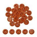 uxcell 木製ボタン 100個 12.5mm(1/2