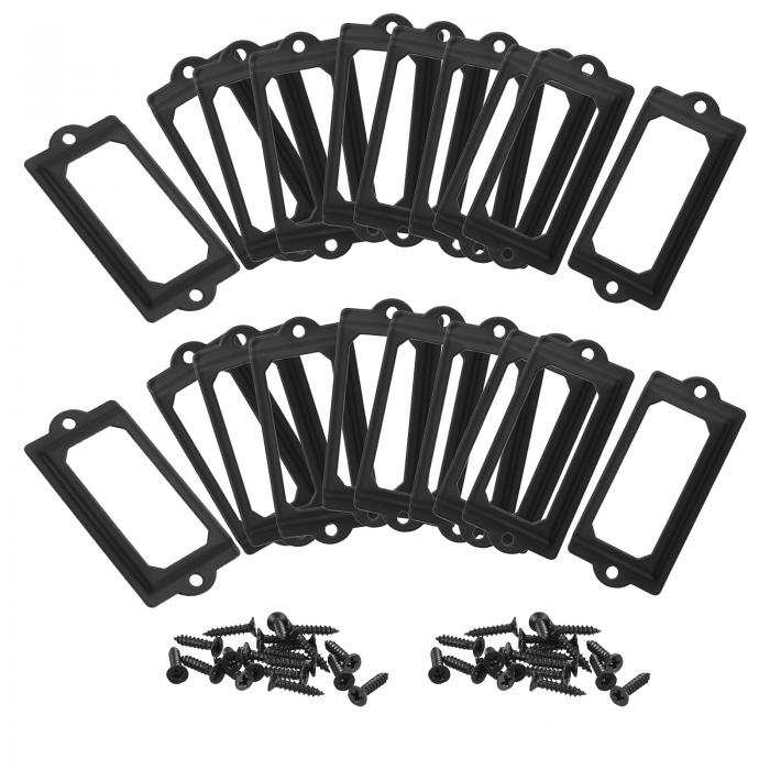 uxcell メタルラベルホルダー 70x3 3 mm 50個 ファイル名カードタグラベルホルダーフレーム オフィス ..