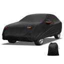 X AUTOHAUX 車カバー アウトドア 防水 日光 雪 雹 保護 左側ドア ジッパー 210D-PU Lexusに対応 RZ