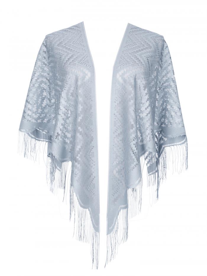 Elerevyo イブニングドレス用のショールとラップ、結婚式やフォーマルパーティー用のレースメッシュフ..