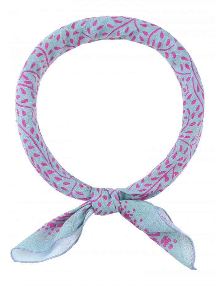 Elerevyo レディース リーフドットプリント 混紡コットンスカーフ 21.7x21.7インチ スモールスクエア ..