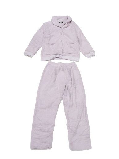 cheibear レディース フリース パジャマ 冬 ボタンダウン ふわふわ ソフト 暖かい パジャマセット ポケット付き パープル S cheibear レディース フリース パジャマ 冬 ボタンダウン ふわふわ ソフト 暖かい パジャマセット ポケット付き パープル S