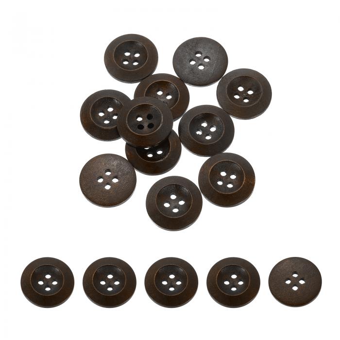 uxcell 木製ボタン 100個 23 mm(7/8