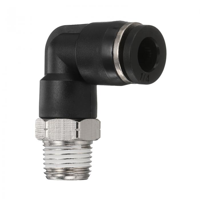 uxcell プッシュ・トゥ・コネクト・フィッティング メールエルボ 1/4インチチューブOD x  ...