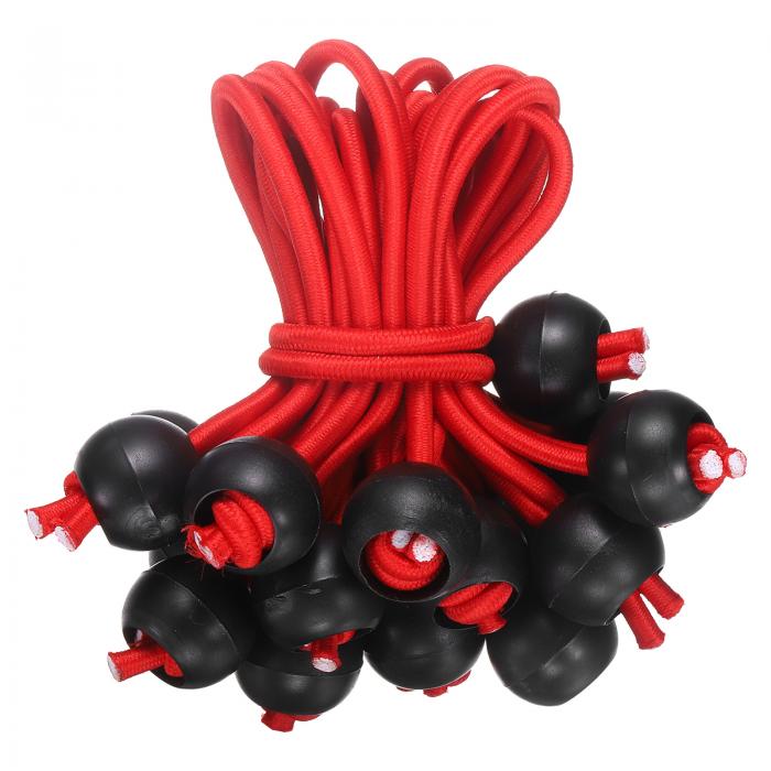 uxcell 4" ボールバンジーコード 20個セット ボール付きバンジーコード タープ テント キャンプ ポスタ..