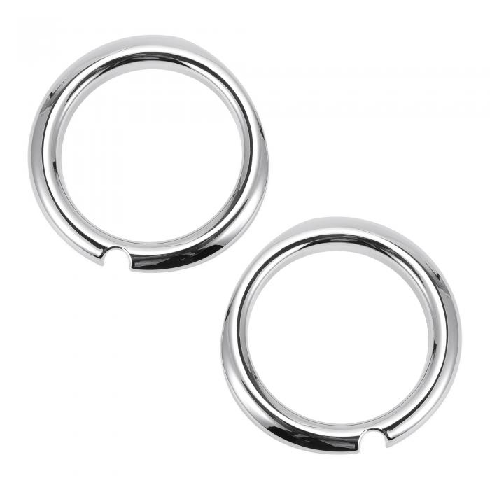 Hihaha 三菱に対応アウトランダー2016-2020用フォグライトカバートリム、フロント左、フロント右フォグライトランプカバートリムベゼルABS 1対シルバートーン