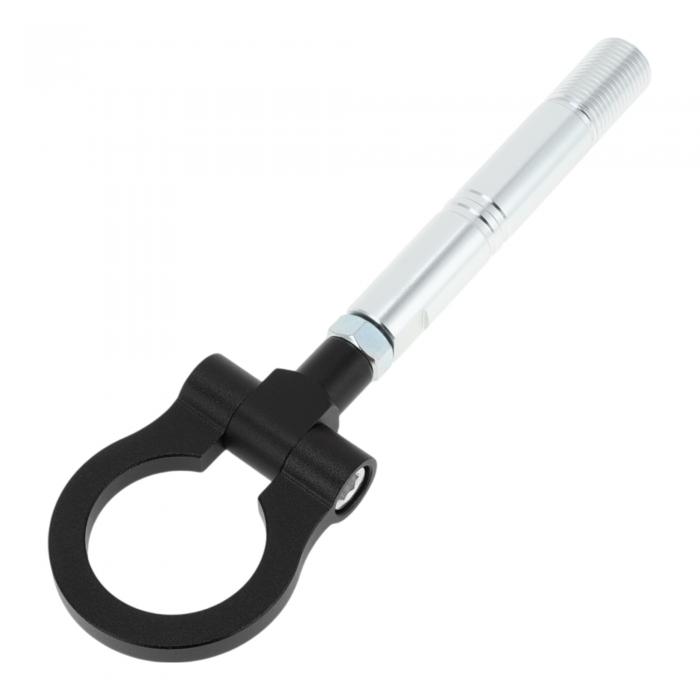 VekAuto フロント/リアトレーラーリングアイ牽引フック、TOYOTAに対応アバンザ用バンパースクリューオン牽引フック折りたたみ式レーシングトレーラーフックアルミニウム合金ブラック