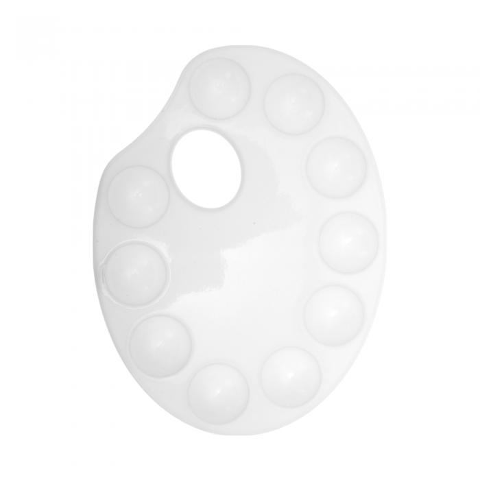 CAPASTEC 水彩パレット 塗料 絵皿 絵画 パレット 水彩 顔料用容器 絵具セット 芸術家/画家/初心者向け 洗浄便利 配色便利 10穴 丸い形