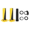 Motoforti 7/8インチ 22mm 15/16インチ 24mm モーターサイクルハンドグリップカバーキット ラバーハンドルバーグリップ イエロー 1セッ...