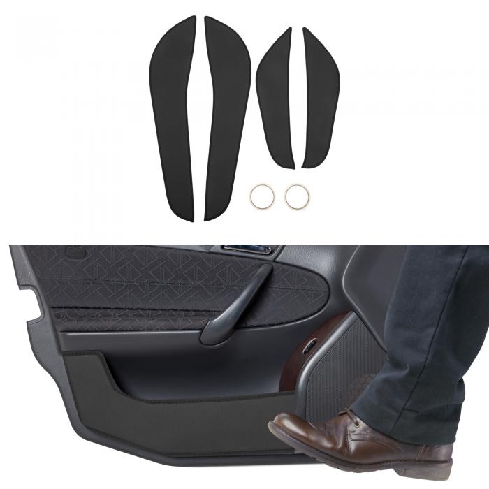 TUCKBOLD ビュイックに対応アンコール2016-2017用のレザーカードアアンチキックパッドステッカー ドアサイドエッジガードプロテクター インテリアアクセサリー ブラック 1セット