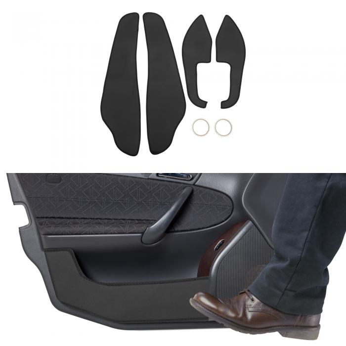 TUCKBOLD レクサスに対応ES ES350 ES300h 2013-2016用のレザーカードアアンチキックパッドステッカー ドアサイドエッジガードプロテクター インテリアアクセサリー ブラック 1セット