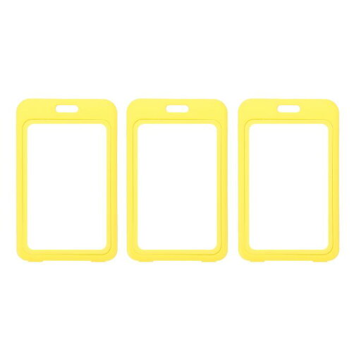 PATIKIL 3パック クリア バッジホルダー、プラスチック ID バッジホルダー ダブルサイド ウィンドウ 垂直 ID プロテクター クリップ クレジットカード 近接キーカード 、イエロー PATIKIL 3パック クリア バッジホルダー、プラスチック ID バッジホルダー ダブルサイド ウィンドウ 垂直 ID プロテクター クリップ クレジットカード 近接キーカード 、イエロー