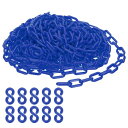 PATIKIL 青色プラスチックチェーン 39フィート6mm安全バリアチェーン クラウドコントロール 列線 駐車場 フェンス ゲート コンサート 建設現場 装飾用