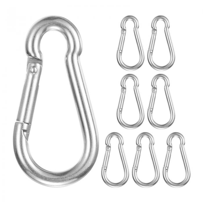M METERXITY 8個入りスプリングスナップフック M6 304ステンレススチール2.38"速いリンクスナップフッ..