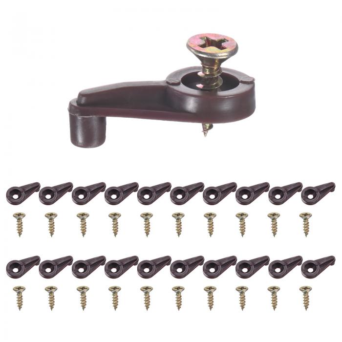 M METERXITY 200パック ガラスリテーナークリップ オフセット4mmプラスチックガラスパネルリテーナーク..