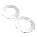 M METERXITY 2個入りウォール スプリットフランジ 3.1"/80mm ODパイプ用304ステンレススチールエスカッションプレートラウンドセルフアドヘーシブプラムビングカバープレート 水管/蛇口用