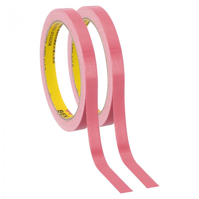 PATIKIL 10mm x 0.28mm ブックバインディングテープ 22ヤード合計2ロール クロスブックバインディング修理テープ ブックバインディングテープ 自己粘着 古い本 修理用 ピンク