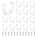 uxcell T16 U Clips ホルダーブ ラケット 蛍光管ライト器具 プラスチックパイプクランプ LED電球 天 井ランプ用 パック18個