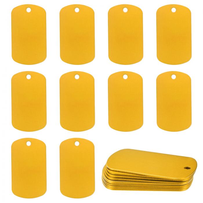 M METERXITY 20個入り 空白犬タグ 2" x 1.18" x 0.04"( 縦 x 横 x 厚さ ) 彫刻用金属スタンピング空白 ..