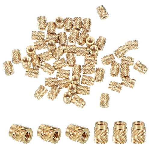 PATIKIL インサートナット M2.5x6 mm 埋め込みナット ネジ変換アダプター 家具 木工 DIY ジョイント 接合 補修用 真鍮製 20個 PATIKIL インサートナット M2.5x6 mm 埋め込みナット ネジ変換アダプター 家具 木工 DIY ジョイント 接合 補修用 真鍮製 20個