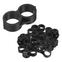 M METERXITY 25個入り ドリップ灌漑バーブ継手 1/2"8エンドクランプチュービングコネクタプラスチックカップリング灌漑部品 庭園/温室/水槽/花ポット用 ドリップパイプアクセサリー