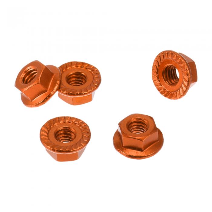 REPAIROCK 5個M4車用フランジナットアルミ合金ノブ付き六角ロックフランジナット滑り止めロックフラン..