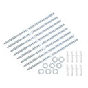 uxcell 8個 浮かぶ棚ブ ラケットメタル隠し棚サポートブ ラケット8 x 150mm(0.3 x 5.9