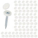 M METERXITY 200個入り プラスチック製ヒンジ付きねじカバーキャップ 3 mm シャッタースクリューとキャップ 折りたたみスナップワッシャーカバー ワッシャーフリップ保護カバーM3 M4 M5スクリューヘッド【ウォームホワイト】