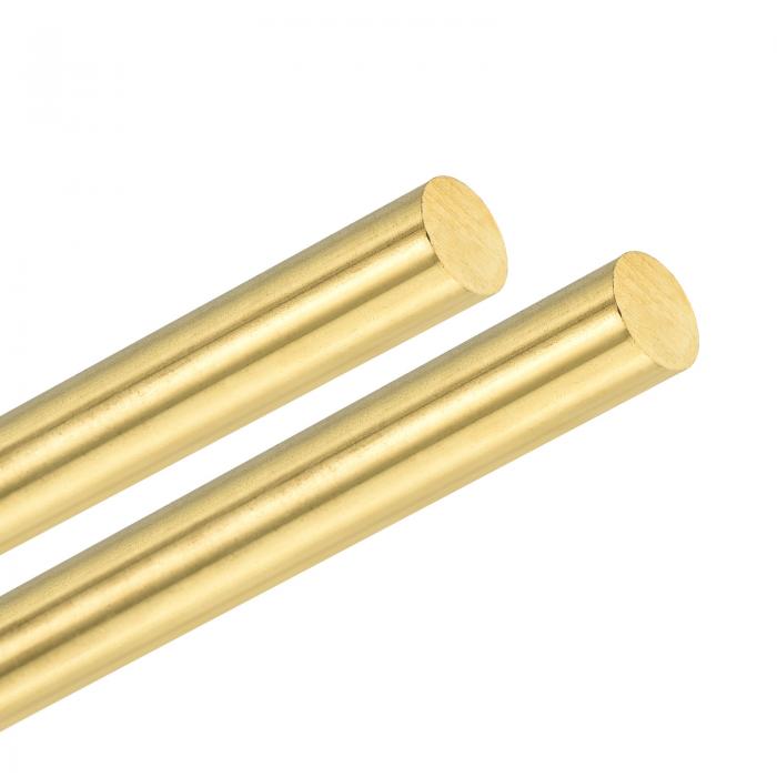 M METERXITY 2パック真鍮棒 8mmx300mm H59実心真鍮丸棒 シャフトピンクラフト/モデルDIY 旋盤リベット..