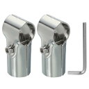 PATIKIL 1インチ 2 ウェイ パイプクランプコネクター、2個 ステンレス鋼 チェーンリンクフェンスクランプ コートラッ ク ストアシェルフ ブ ラケット...