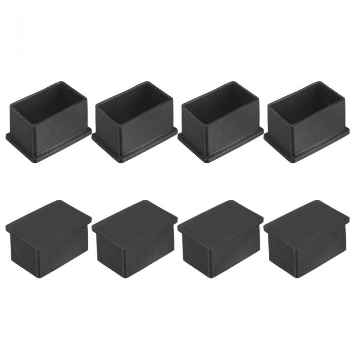 M METERXITY 8個入り 長方形 椅子脚キャップ 1.2 x 2"（30 x 50mm）PVC製 椅子脚床保護具 椅子/テーブ..