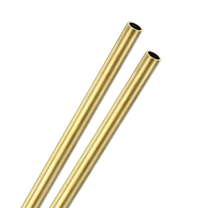 M METERXITY 2パック 300mm 真鍮丸管 外径8mm 壁厚1mm H65 真鍮シームレスチューブ 建設/機械加工/DIY..