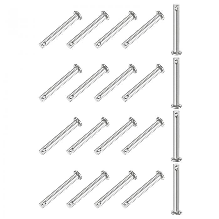 M METERXITY 20個入りシングルホールクレビスピン M5 x 40mm 304ステンレススチールフラットヘッドクレ..