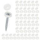M METERXITY 200個入り プラスチック製ヒンジ付きねじカバーキャップ 4mm シャッタースクリューとキャップ 折りたたみスナップワッシャーカバー ワッシャーフリップ保護カバーM3 M4 M5スクリューヘッド【ウォームホワイト】
