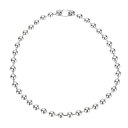 PATIKIL シルバートーン ビーズ チェーン ネックレス、チタン スチール 8mm ビーズ ボール チェーン ネックレス Y2K パンク ネックレス 女性と...