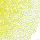 PATIKIL 200g 1-3 mm ガラスバブルビーズ 虹色 穴なし 水滴ボール イェロー