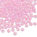 PATIKIL 8 mm アクリルラウンドビーズ 100個 ABカラー 丸クリア クラフト 穴付き イヤリング ブレスレット ネックレス キーチェーン用 ライト...