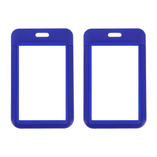 PATIKIL 2パックのスライディングクリアバッジホルダー、プラスチックIDバッジホルダー、両面ウィンドウ付きの縦型IDプロテクター、クレジットカード、近接キーカード用、ブルー PATIKIL 2パックのスライディングクリアバッジホルダー、プラスチックIDバッジホルダー、両面ウィンドウ付きの縦型IDプロテクター、クレジットカード、近接キーカード用、ブルー