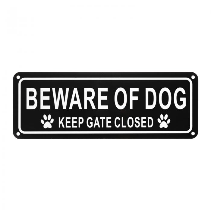 M METERXITY 犬に注意 門を閉めてください サイン 1パック 10インチ x 4インチ アルミ反射サイン 屋内/..