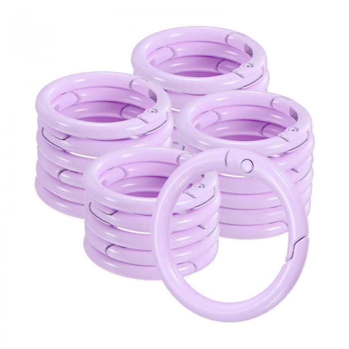 M METERXITY 24パック メタルスプリングOリング 1" 亜鉛合金スプリングキーリングバックル キーチェー..