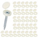 M METERXITY 100個入り プラスチック製ヒンジ付きねじカバーキャップ 5mm シャッタースクリューとキャップ 折りたたみスナップワッシャーカバー ワッシャーフリップ保護カバーM3 M4 M5スクリューヘッド【ベージュ】