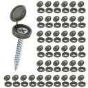 M METERXITY 200個入り プラスチック製ヒンジ付きねじカバーキャップ 5mm シャッタースクリューとキャップ 折りたたみスナップワッシャーカバー ワッシャーフリップ保護カバーM3 M4 M5スクリューヘッド【ダークグレー】