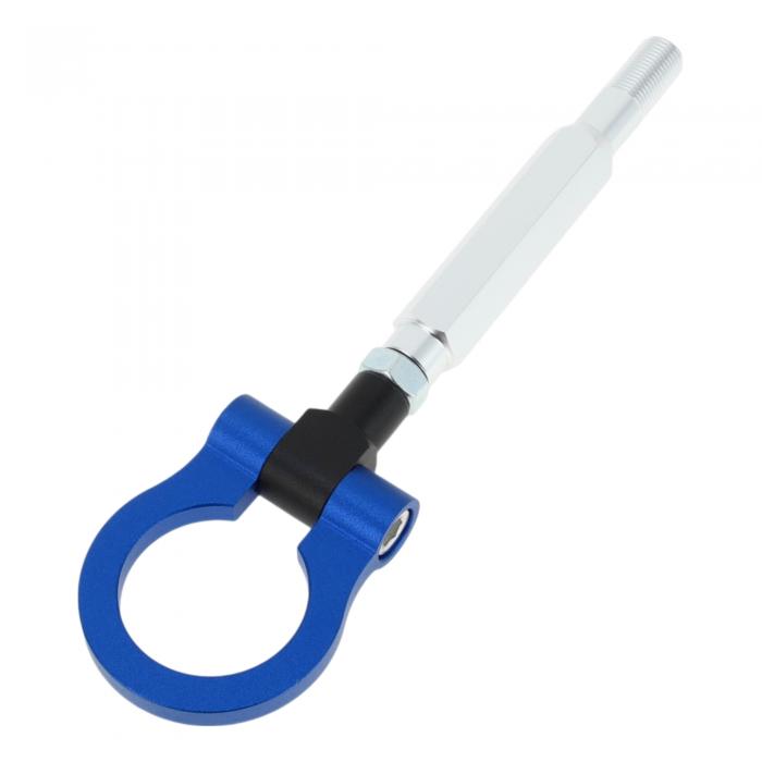 VekAuto フロント/リアトレーラーリングアイ牽引フック、subaruに対応インプレッサ用バンパースクリューオン牽引フック折りたたみ式レーシングトレーラーフックアルミニウム合金ブルー