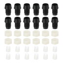 PATIKIL 5mm 発光ダイオードホルダー 40個 プラスチックLEDホルダークリップ取り付け ブ ラケットソケットキャップナット ランプ電球ベゼルマウントパネルLEDディスプレイ用 黒